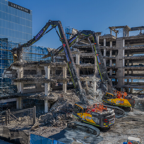 Photo of a demolition site