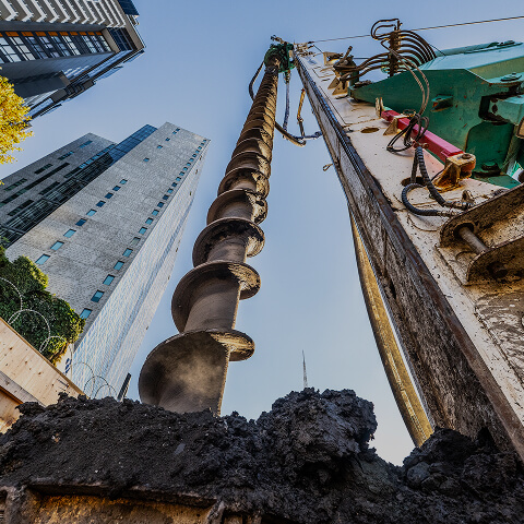 Photo of a pile driver